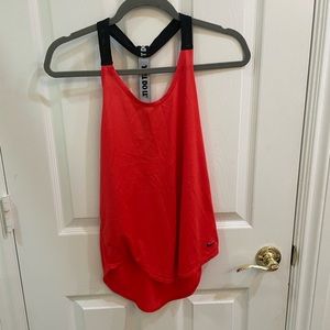 nike red workout tank